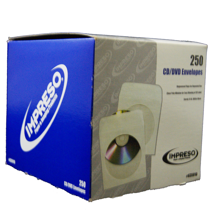 Impreso CD/DVD Envelopes - 250 Count
