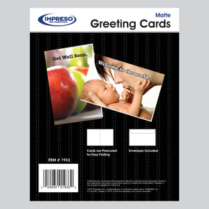 Greeting Cards + Envelopes (Matte) 100 Ct.