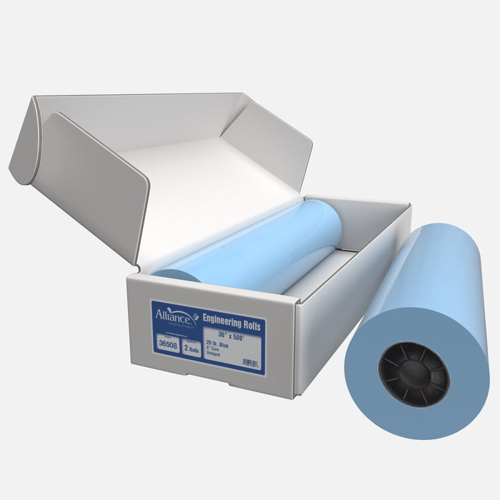 Alliance 36" x 500 FT 20lb. BLUE Bond Engineering Rolls (36508)