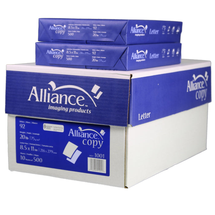 Alliance Copy Paper - 92 Bright - 10 Ream (5,000 Sheets)