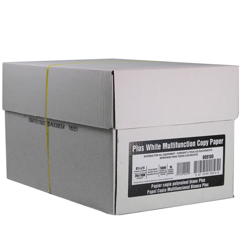 UNV11289 - Copy Paper Convenience Carton, 92 Bright, 20 lb Bond Weight, 8.5  x 11, White, 500 Sheets/Ream, 5 Reams/Carton