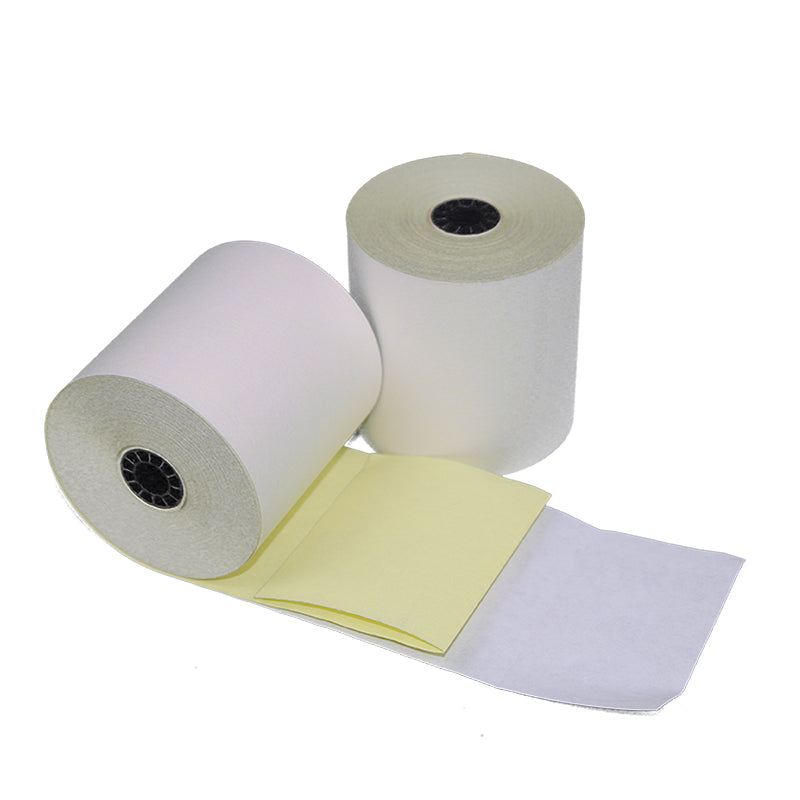 thumbnail image 2 of 2-Ply Carbonless Kitchen Printer Rolls - 50 Pack, 3" X 95' White/Canary 2 of 3
