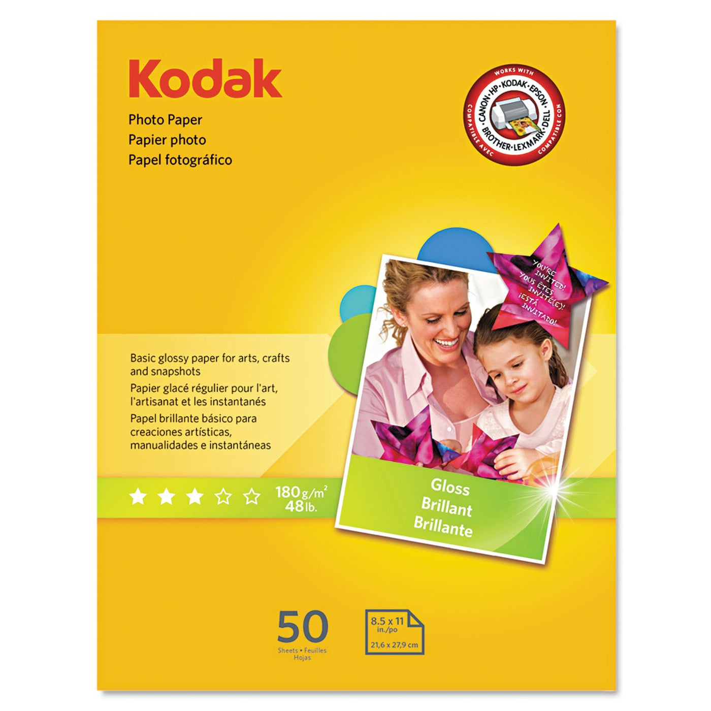 Kodak - KODAK 9891091 - 50 feuilles de papier photo 230g/m², mat, Format A6  (10x15cm), Impression Jet d'encre effet toile - Papier Photo - Rue du  Commerce