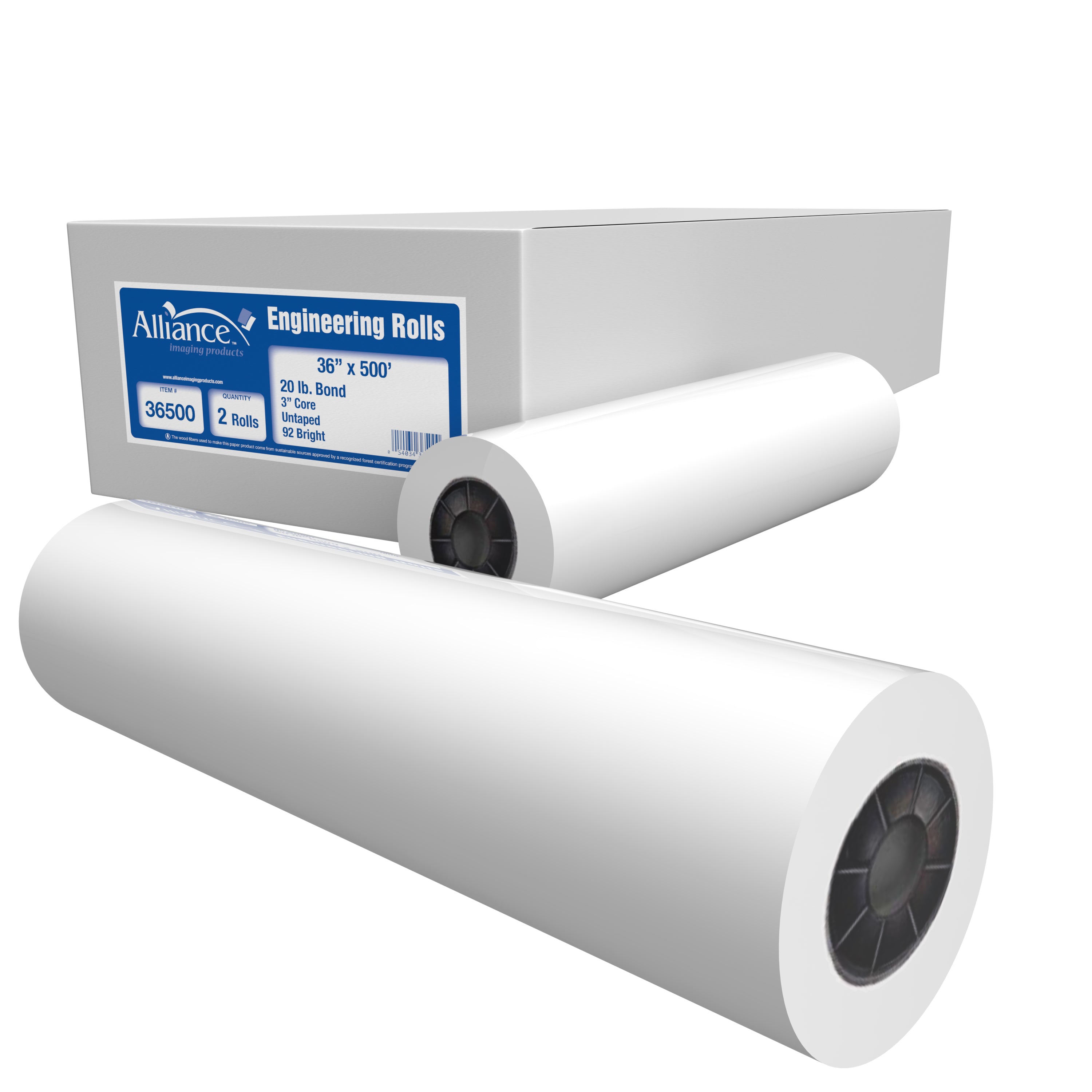 Alliance 36 x 500 FT 20lb. Bond Engineering Rolls (36500)