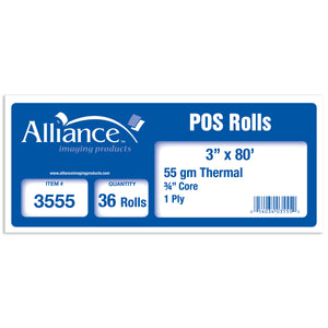 Handheld 55g Thermal Rolls - 3" x 80 FT